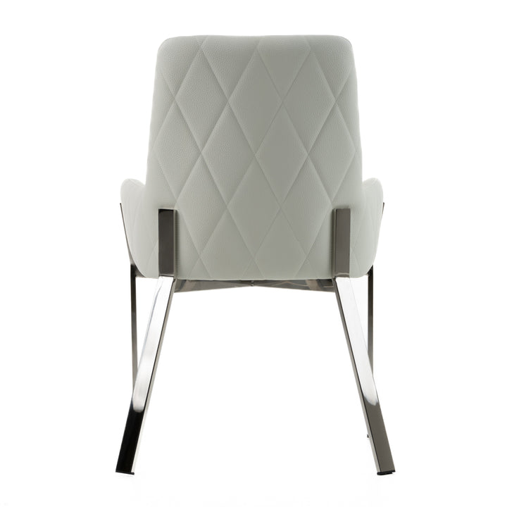 Robin Modern White Bonded Leather Dining Chair
