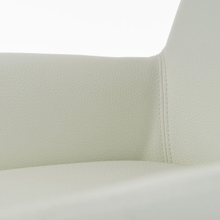Robin Modern White Bonded Leather Dining Chair