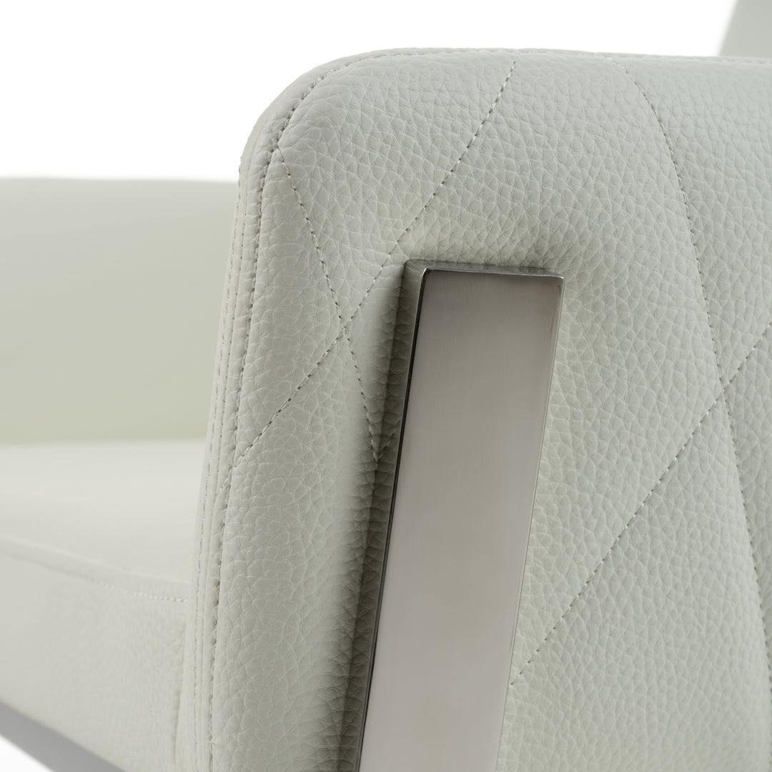 Robin Modern White Bonded Leather Dining Chair