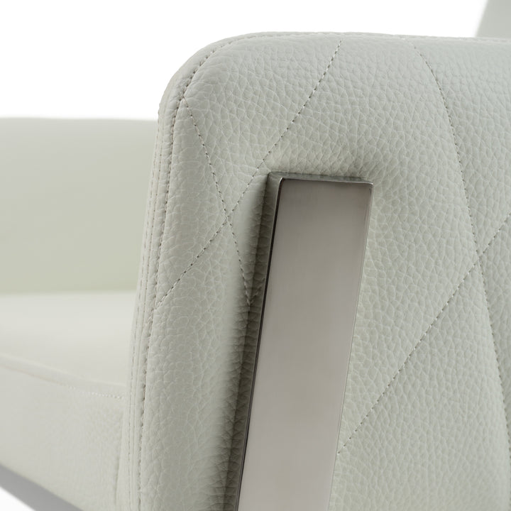 Robin Modern White Bonded Leather Dining Chair