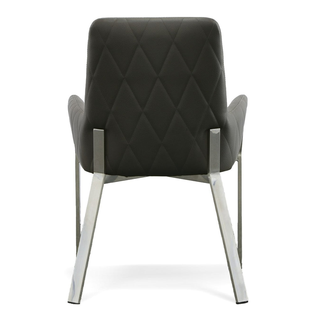 Robin Modern Grey Bonded Leather Dining Chair - View 5