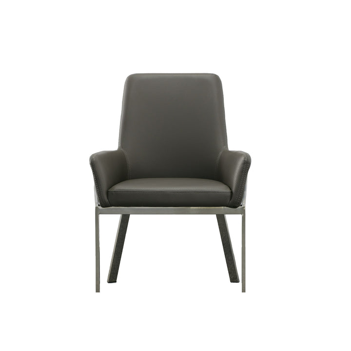 Robin Modern Grey Bonded Leather Dining Chair