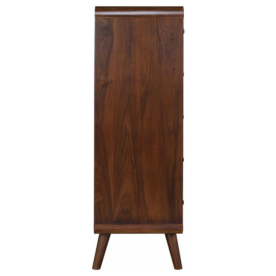 Robyn - 5 - Drawer Bedroom Chest - Dark Walnut Accent Chest modern furniture Contempo Furniture