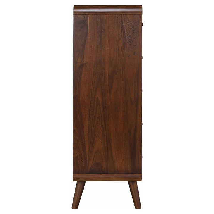 Robyn - 5 - Drawer Bedroom Chest - Dark Walnut Accent Chest modern furniture Contempo Furniture