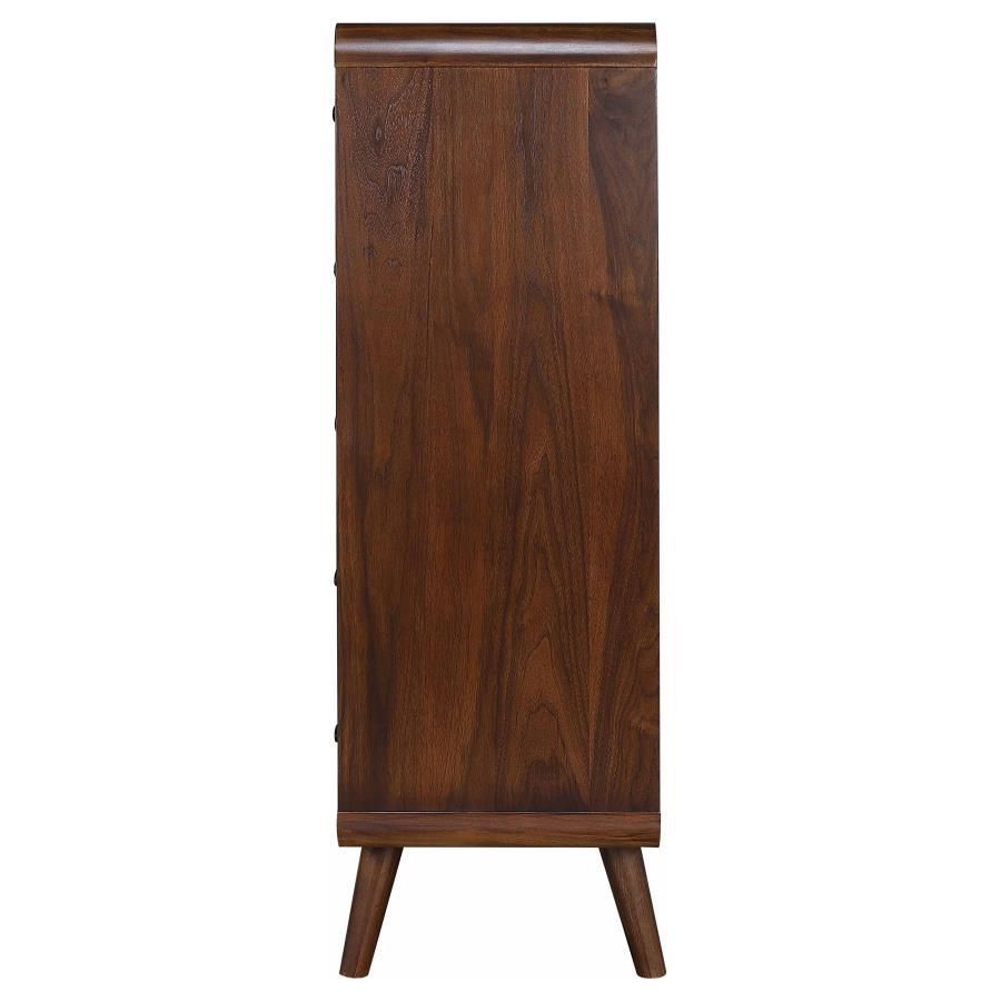 Robyn - 5 - Drawer Bedroom Chest - Dark Walnut Accent Chest modern furniture Contempo Furniture