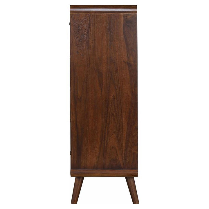 Robyn - 5 - Drawer Bedroom Chest - Dark Walnut Accent Chest modern furniture Contempo Furniture