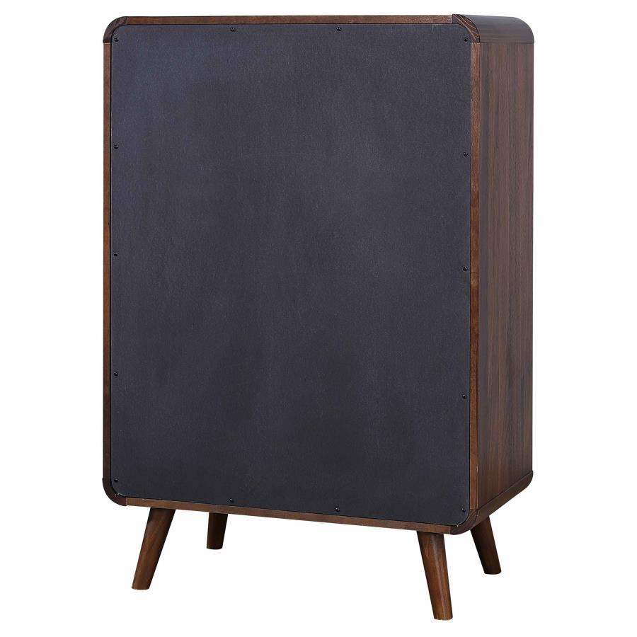 Robyn - 5 - Drawer Bedroom Chest - Dark Walnut Accent Chest modern furniture Contempo Furniture