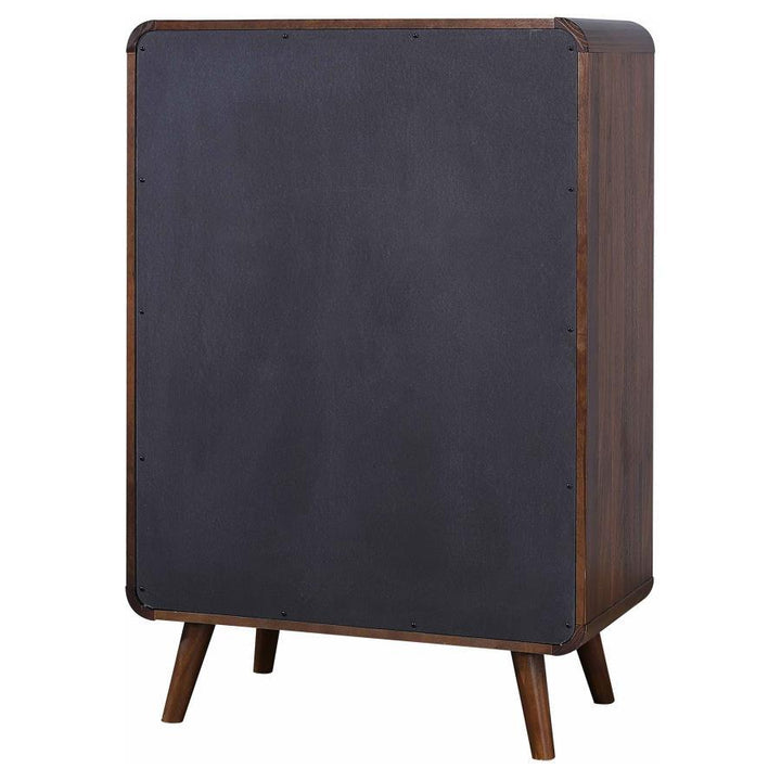 Robyn - 5 - Drawer Bedroom Chest - Dark Walnut Accent Chest modern furniture Contempo Furniture