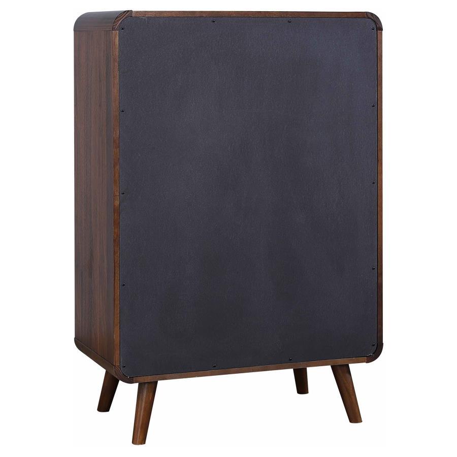 Robyn - 5 - Drawer Bedroom Chest - Dark Walnut Accent Chest modern furniture Contempo Furniture