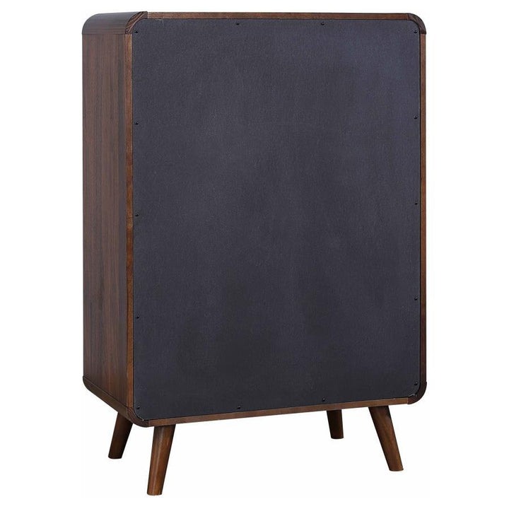 Robyn - 5 - Drawer Bedroom Chest - Dark Walnut Accent Chest modern furniture Contempo Furniture