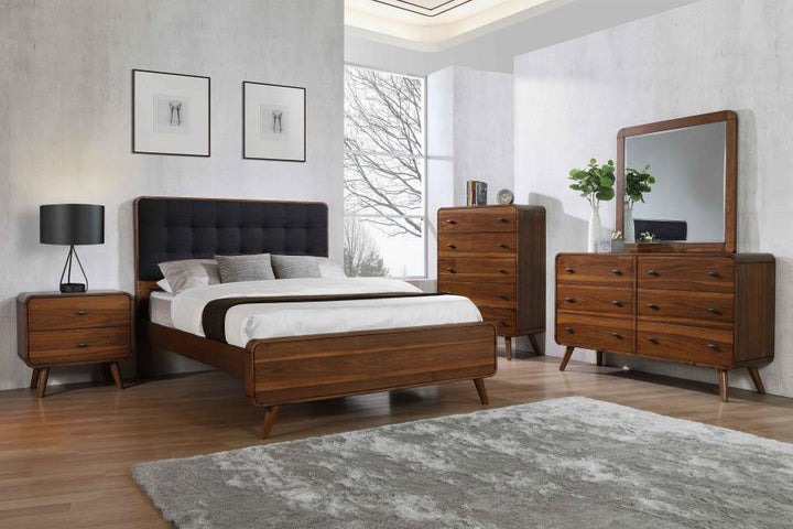 Robyn - 6 - Drawer Dresser - Dark Walnut Dressers modern furniture Contempo Furniture