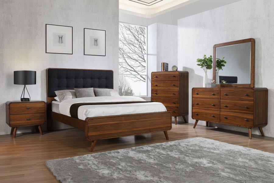 Robyn - 6 - Drawer Dresser - Dark Walnut Dressers modern furniture Contempo Furniture