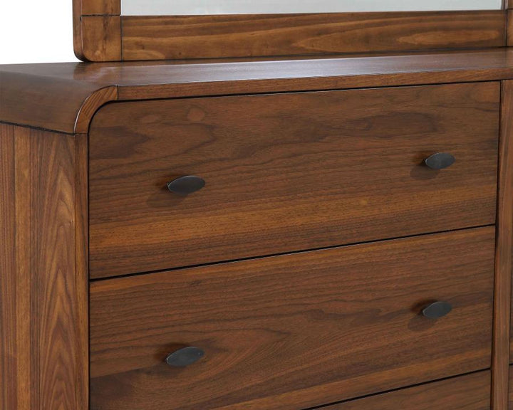 Robyn - 6 - Drawer Dresser - Dark Walnut Dressers modern furniture Contempo Furniture