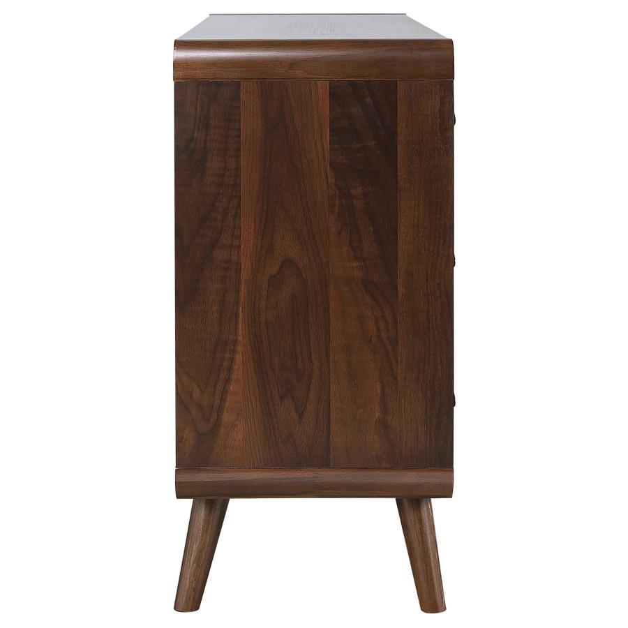 Robyn - 6 - Drawer Dresser - Dark Walnut Dressers modern furniture Contempo Furniture