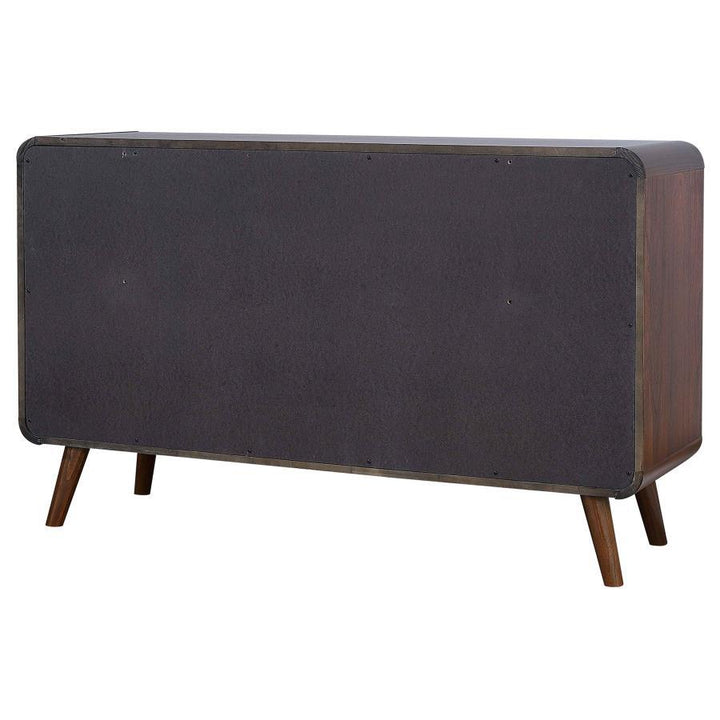 Robyn - 6 - Drawer Dresser - Dark Walnut Dressers modern furniture Contempo Furniture