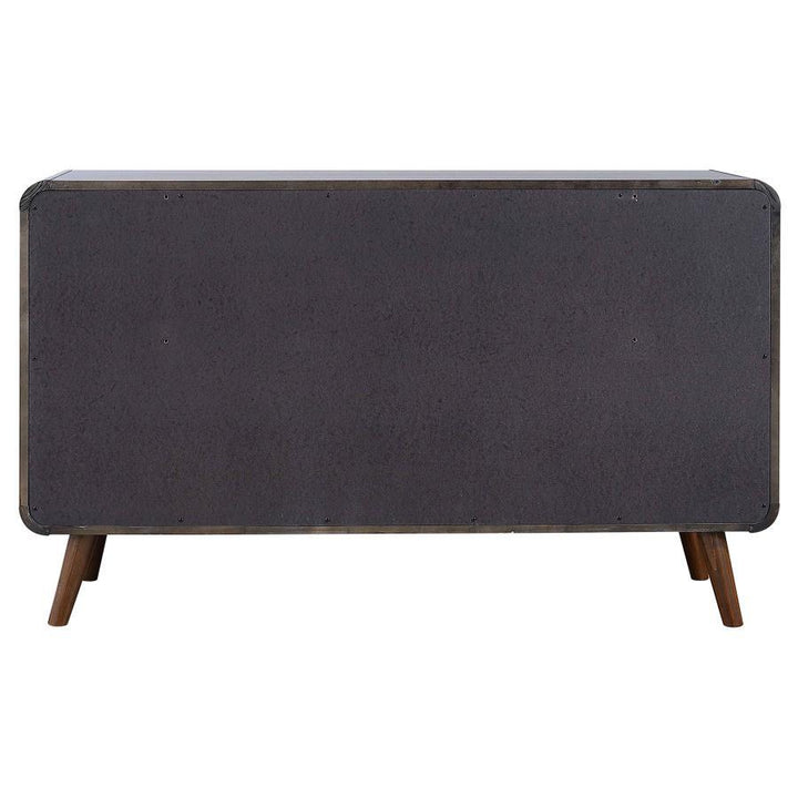 Robyn - 6 - Drawer Dresser - Dark Walnut Dressers modern furniture Contempo Furniture