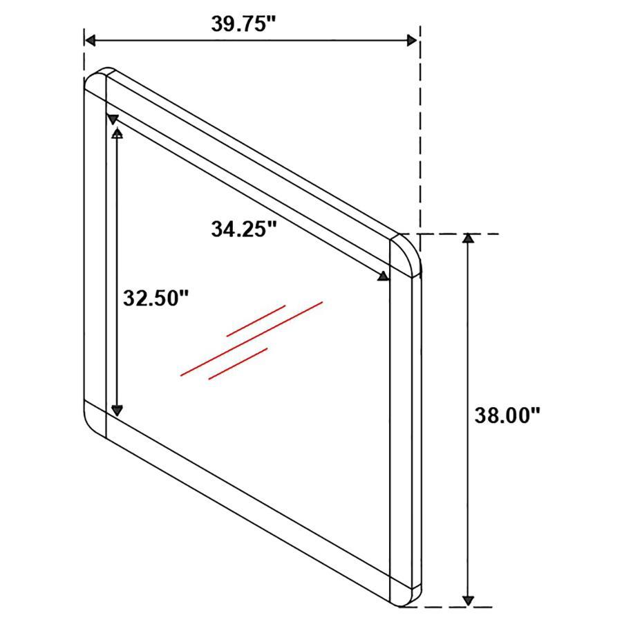 Robyn - Dresser Mirror - Light Ash Mirror modern furniture Contempo Furniture