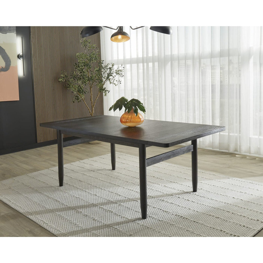 Rockport Double Extension Dining Table in Yin Dining Table modern furniture Contempo Furniture