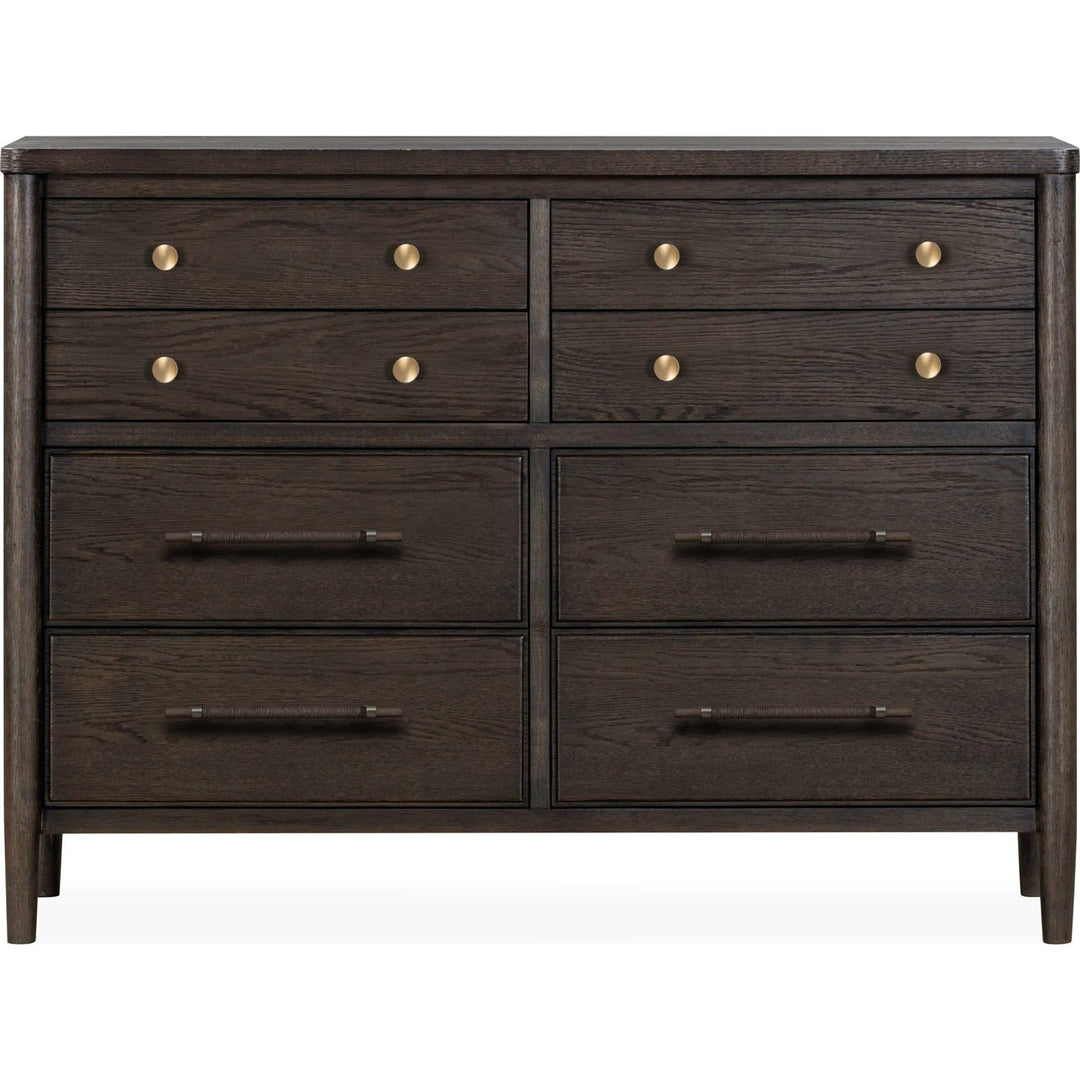 Rockport Eight Drawer Oak Wood Dresser in Yin Dresser modern furniture Contempo Furniture