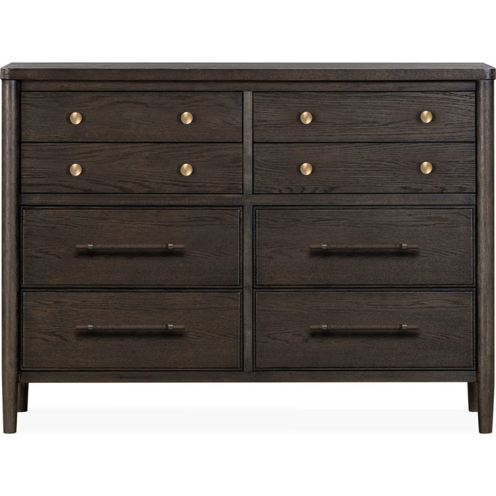 Rockport Eight Drawer Oak Wood Dresser in Yin Dresser modern furniture Contempo Furniture