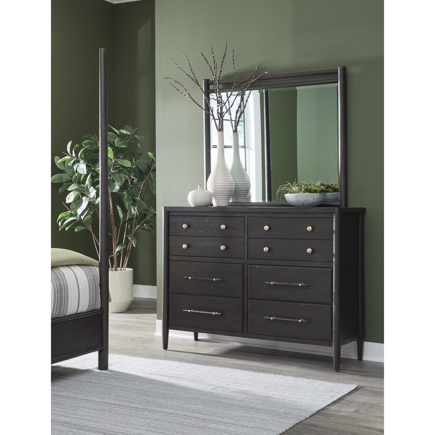 Rockport Eight Drawer Oak Wood Dresser in Yin Dresser modern furniture Contempo Furniture