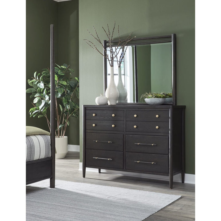 Rockport Eight Drawer Oak Wood Dresser in Yin Dresser modern furniture Contempo Furniture