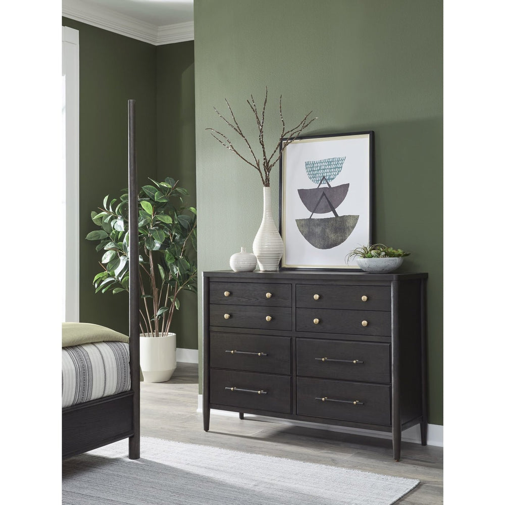 Rockport Eight Drawer Oak Wood Dresser in Yin Dresser modern furniture Contempo Furniture