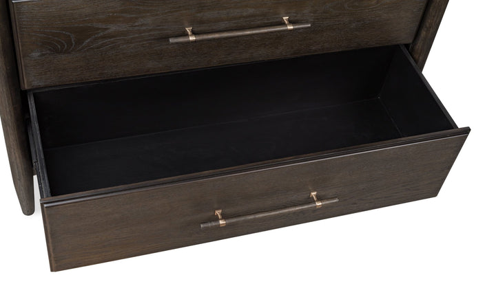 Rockport Five Drawer Oak Wood Chest in Yin Chest modern furniture Contempo Furniture