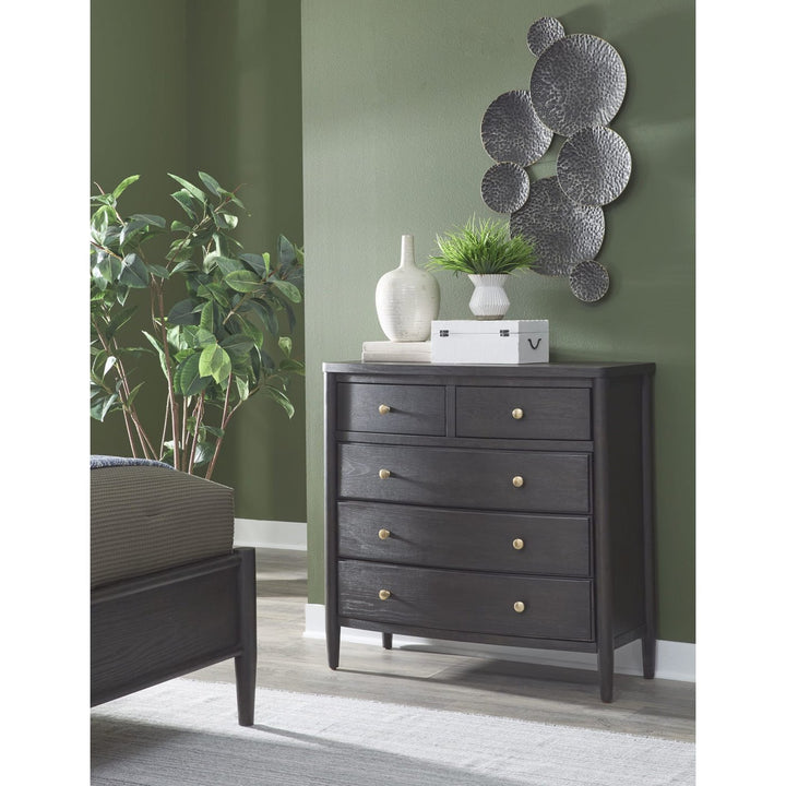 Rockport Five Drawer Small Chest in Yin Chest modern furniture Contempo Furniture