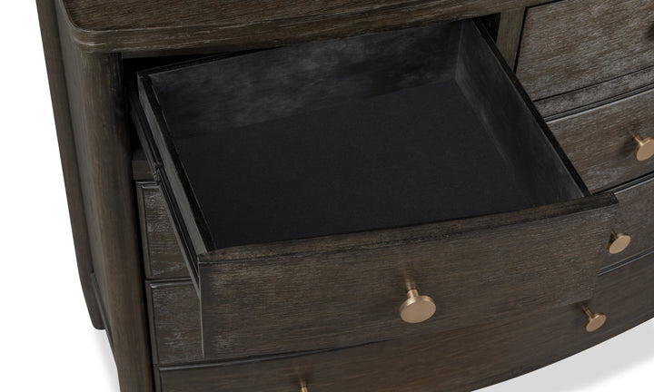 Rockport Five Drawer Small Chest in Yin Chest modern furniture Contempo Furniture