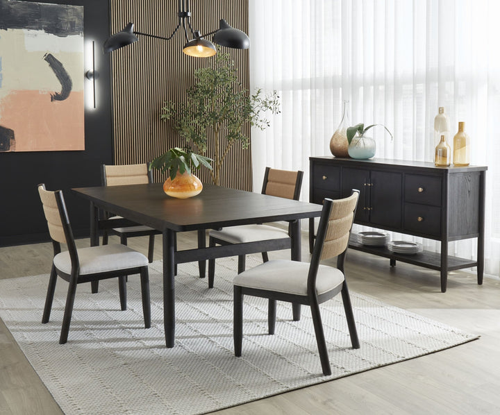 Rockport Four Drawer Two Door Sideboard in Yin Sideboard modern furniture Contempo Furniture