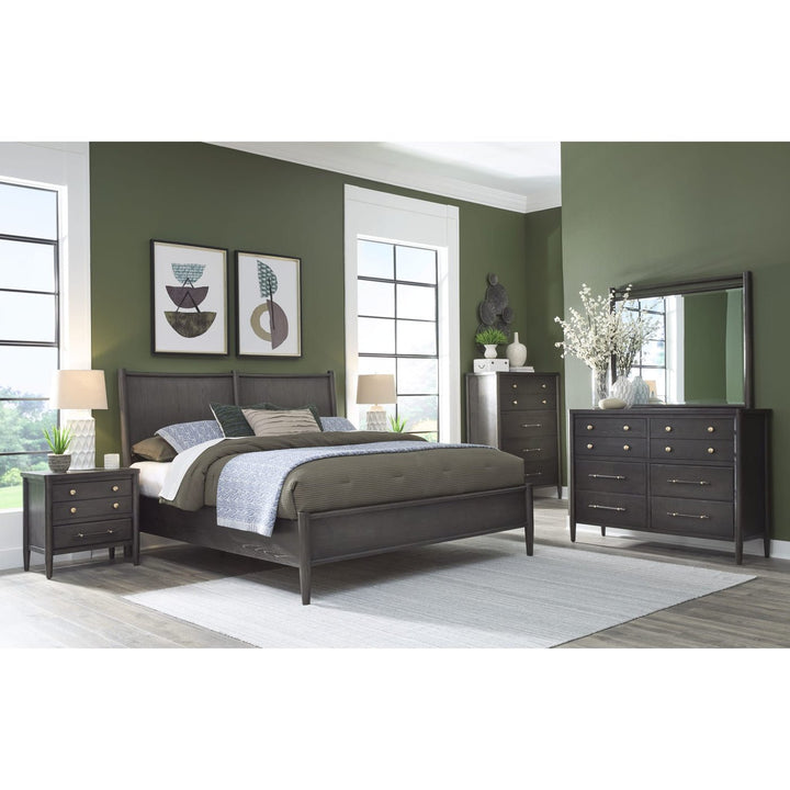 Rockport Oak Wood Platform Bed in Yin Queen Platform Bed modern furniture Contempo Furniture