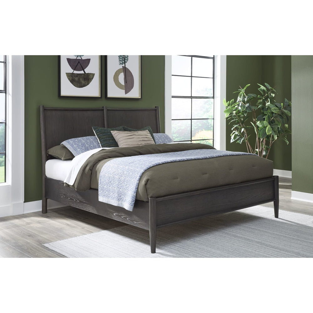 Rockport Oak Wood Platform Bed in Yin Queen Platform Bed modern furniture Contempo Furniture