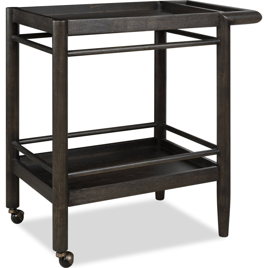 Rockport Two Shelf Rolling Bar Cart in Yin Cart modern furniture Contempo Furniture