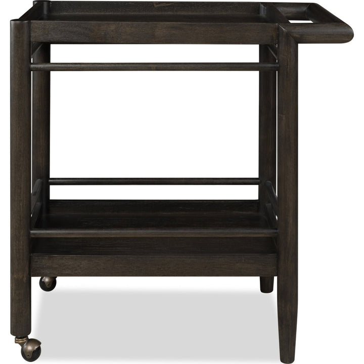 Rockport Two Shelf Rolling Bar Cart in Yin Cart modern furniture Contempo Furniture