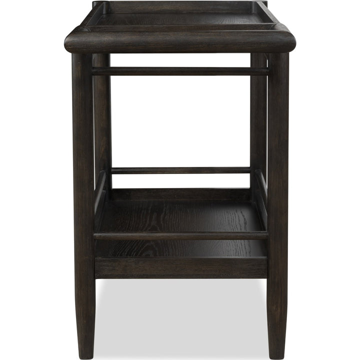 Rockport Two Shelf Rolling Bar Cart in Yin Cart modern furniture Contempo Furniture