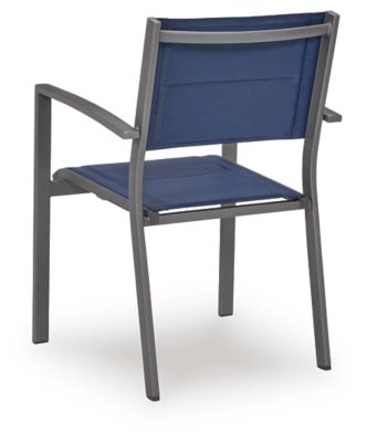 Rocky Creek Outdoor Sling Arm Chair (Set of 4) - Blue Chair Set modern furniture Contempo Furniture