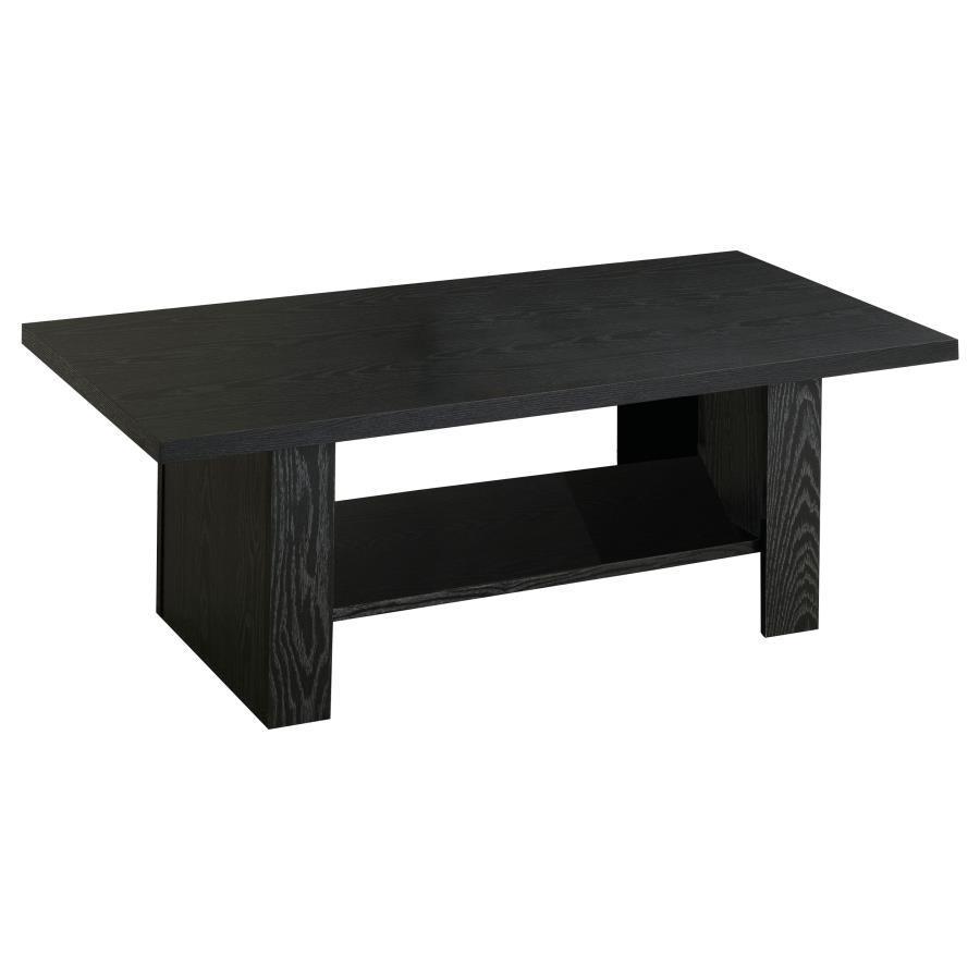 Rodez - 3 Piece Engineered Wood Coffee Table Set - Black Oak Table Set modern furniture Contempo Furniture