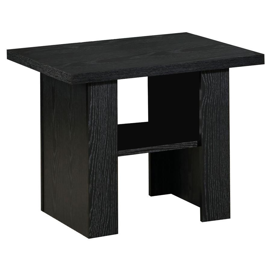 Rodez - 3 Piece Engineered Wood Coffee Table Set - Black Oak Table Set modern furniture Contempo Furniture