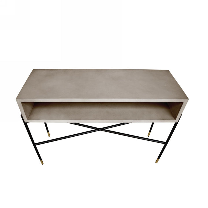 Walker Modern Concrete &amp; Metal Console Table