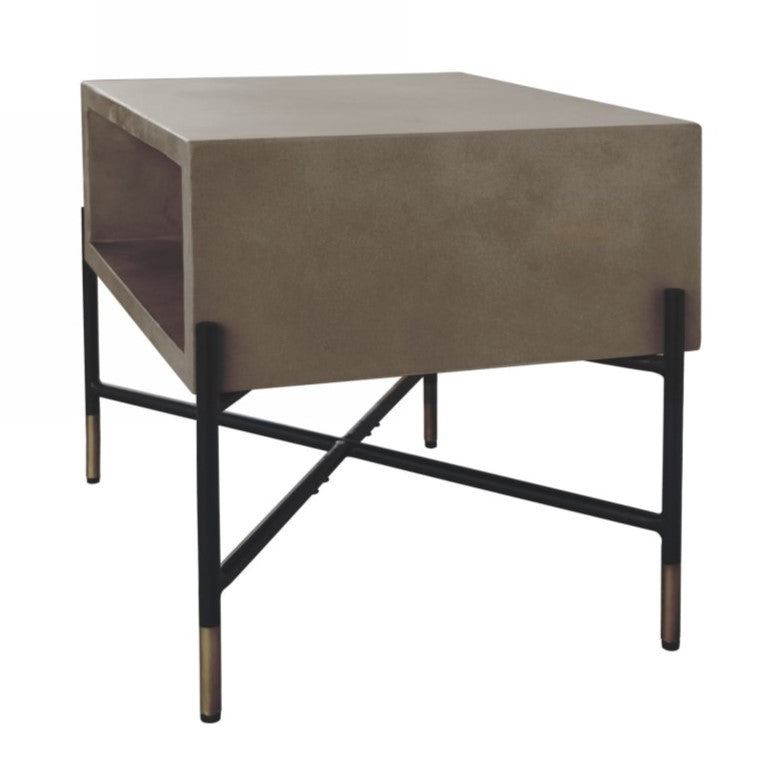 Walker Modern Concrete & Metal Coffee Table