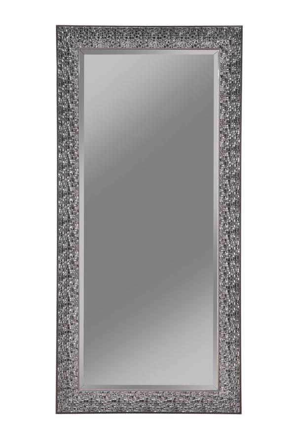 Rollins - Rectangular Floor Mirror - Black Floor Mirror modern furniture Contempo Furniture