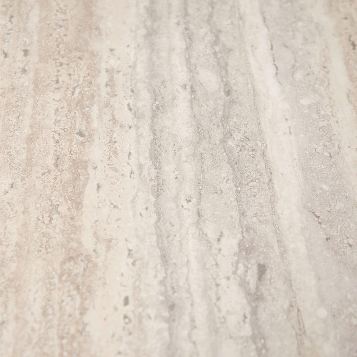 Roma - Modern Faux Travertine Square End Table