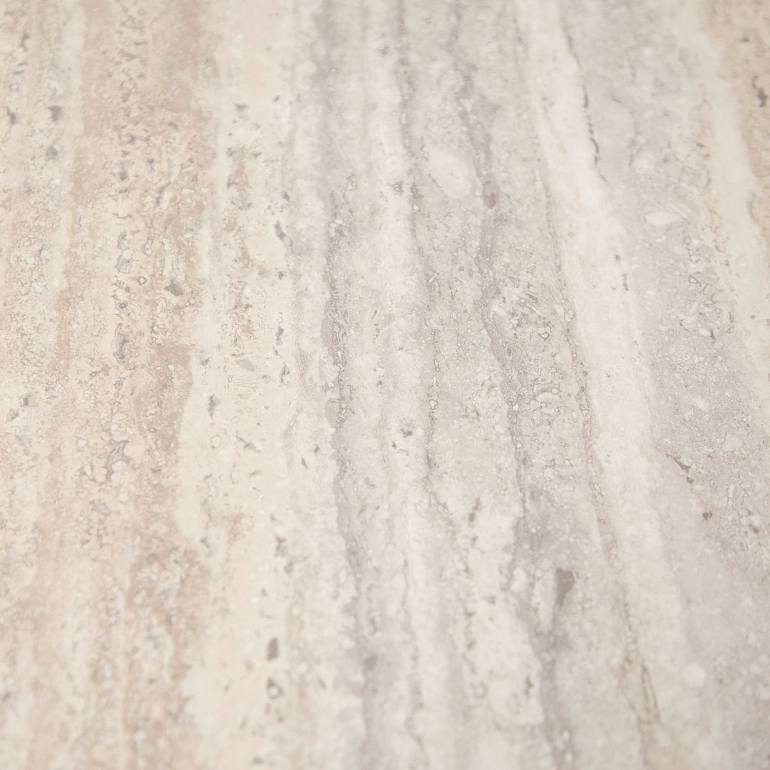Roma - Modern Faux Travertine Square End Table