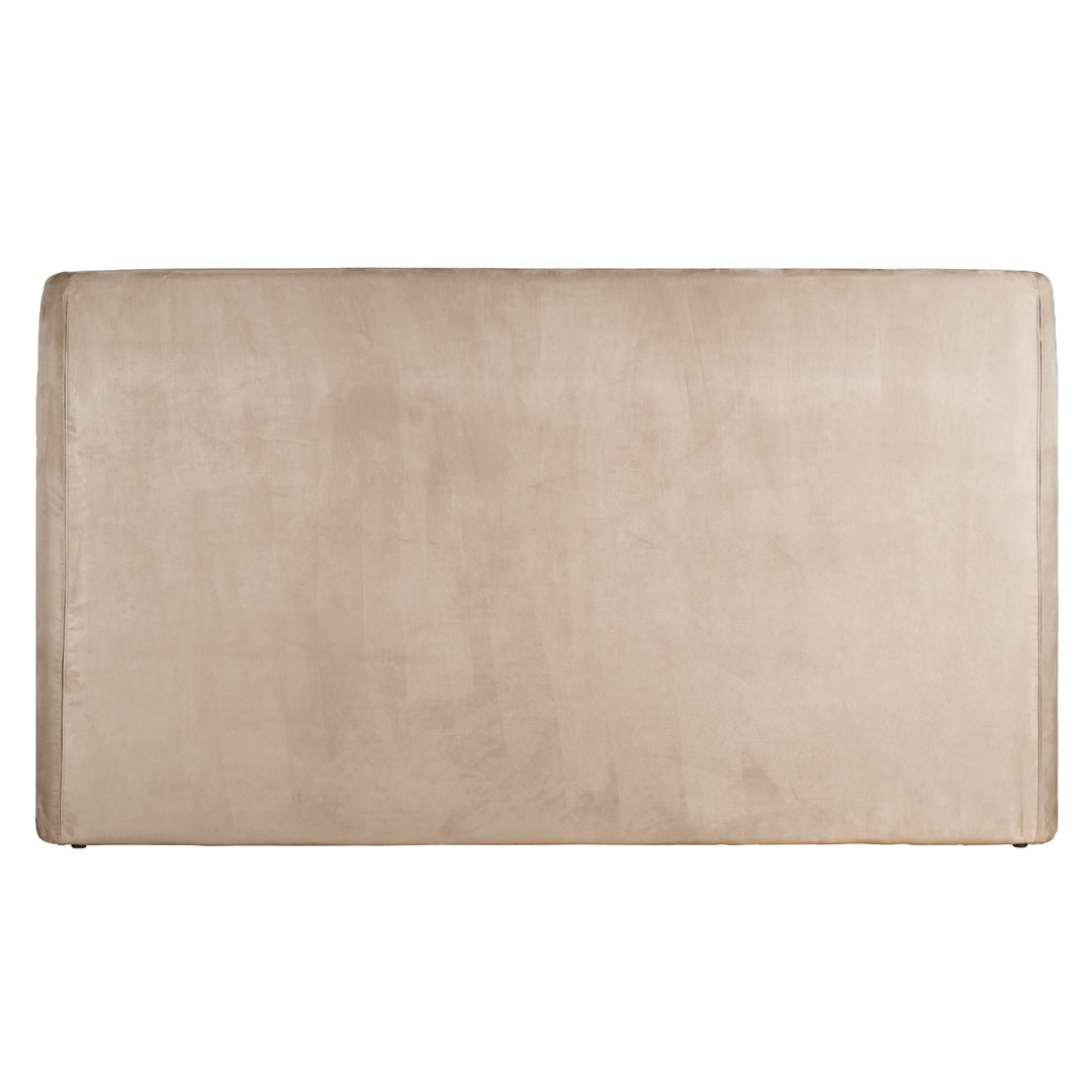 Roma  Modern Taupe Microfiber Upholstered Bed