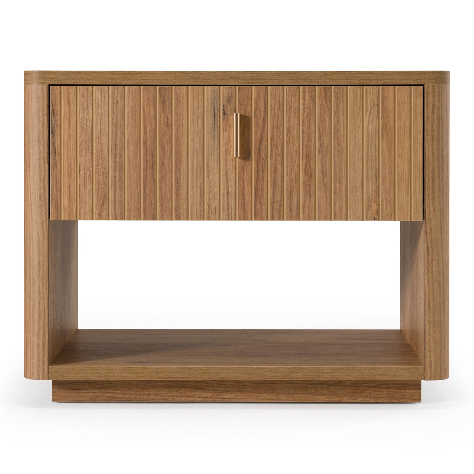 Roma - Modern Oak  Gold Nightstand