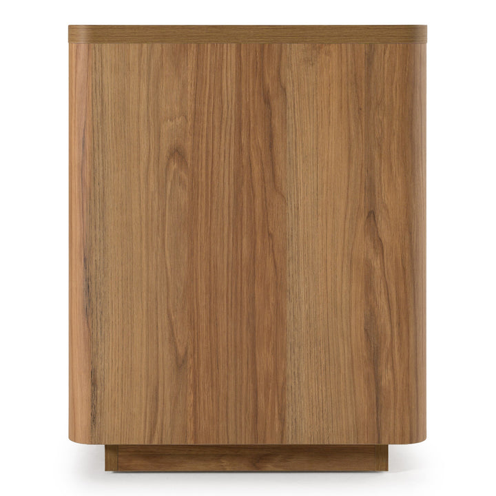 Roma - Modern Oak + Gold Nightstand