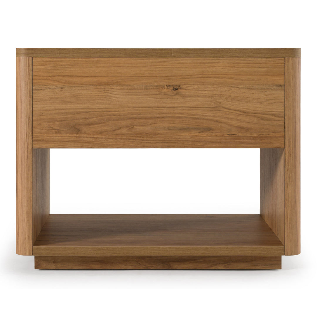 Roma - Modern Oak + Gold Nightstand