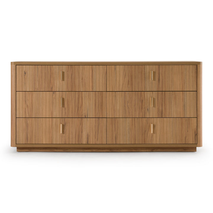 Roma - Modern Oak + Gold Dresser