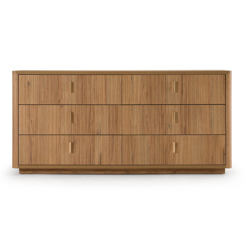 Roma - Modern Oak + Gold Dresser